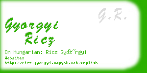 gyorgyi ricz business card